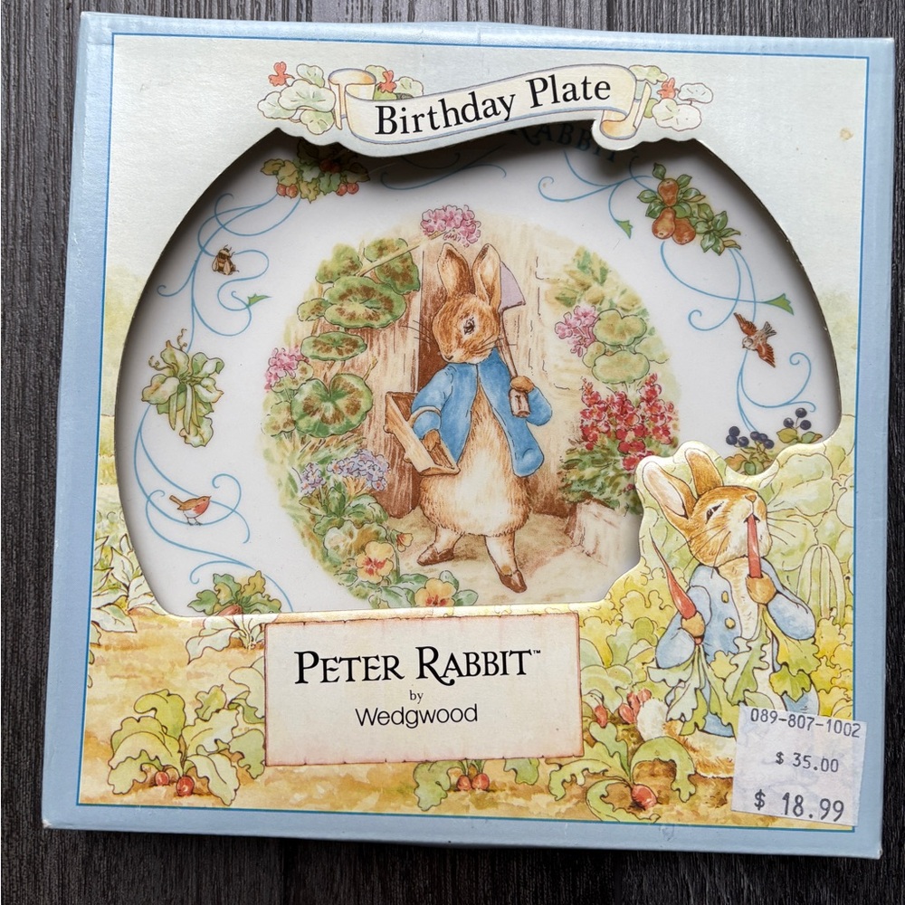 🩵Vintage Wedgwood Peter Rabbit Birthday Collector Plate NIB 1996 Made in England - Picture 3 of 12